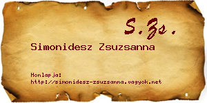 Simonidesz Zsuzsanna névjegykártya